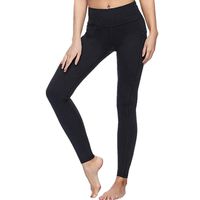 ASOBIMONO Women's High Waisted Yoga Pants Tummy Control Petite/Regular/Tall Length Workout Leggings with Hidden Pockets Black