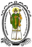 St Erasmus Patron of Invincibility 4"x6" Set of 6 Linen Postcards
