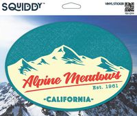 Squiddy Alpine Meadows California - Vinyl Sticker Decal for Phone, Laptop, Water Bottle (3" Tall)