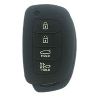 New Black 4 buttons FLIP FOLDING remote samrt key Case Cover Key Holder for 2013-2014 HYUNDAI SANTA FE (IX45)