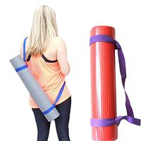 YunZyun Yoga Yoga Mat Strap, Adjustable Mat Carrier Sling Stretching Strap with Thick, Durable and Comfy Delicate Texture,63 Inches, Yoga Mat Sling Shoulder Carry Strap Belt Yoga Strap (Black)