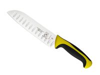 Mercer Culinary M22707YL Millennia 7-Inch Granton Edge Santoku Knife, Yellow
