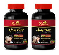 Anti Gray Hair Supplements - Anti-Gray Hair Solution - for Men and Women - Nettle Capsules - 2 Bottles (120 Capsules)