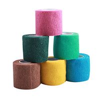 Andux Land 6 Rolls Cohesive Tape Cohesive Bandage Self-Stick Tape Adherent Wrap Random Colors ZZTXBD-01 (5cm*4.5m)