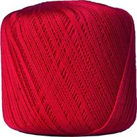 Threadart 100% Pure Cotton Crochet Thread - Size 10 - Color 12 - RED -2 sizes 27 colors available