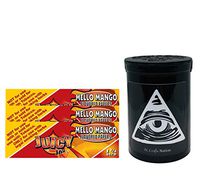 Herb Airtight Container Fresh Kettle with Juicy Jay's Mello Mango 1.25 Flavored Hemp Rolling Papers 3 Count DC Crafts Nation- Illuminati