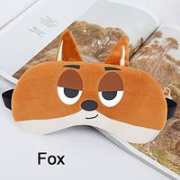 Grandey 1PCS Bunny/Tiger/Fox/Sloth Sleep Mask Rest Travel Relax Sleeping Aid Blindfold Ice Cover Eye Patch Sleeping Mask Case (Fox)