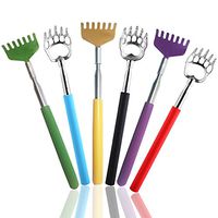 SENHAI 6 PCS Back Telescopic Retractable Scratchers, 3 Bear Claw & 3 Comb Shaped, Retractable Massager with Non-Slip Telescoping Handle for Men Women Kids, Stainless Steel and Frosted Rubber-6 Colors