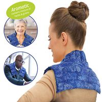 Nature Creation Heating pad for Neck and Shoulders Plus | Microwave Heating pad | Natural hot Packs for Pain Relief with Aromatherapy for Stress Relief - Blue Flowers, Scented