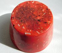 1 Red Orgone Tower Buster Generator Energy Accumulator Perfect Gifting Tool!!!! Made 528Hz Frequency with OM Chants Many Beautiful Ingredients and Colors!!