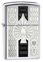 Personalized ZIPPO Lighter Intricate Spade Design - Free Engraving (24196)
