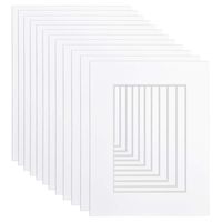 8x10 Picture Frame Mats for 5x7 Pictures with White Core Bevel Cut Pack of 12