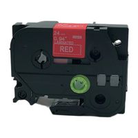 QPMY 1 Pack Compatible for Brother P-Touch Laminated Tze TZ Label Tape Cartridge 24mm x 8m (TZe-455 White on Red)