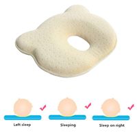 Baby Pillow, Newborn Baby Head Shaping Pillow Preventing Flat Head Syndrome (Plagiocephaly) for Your Newborn Baby，Made of Memory Foam Head- Shaping Pillow and Neck Support (0-12 Months) (Yellow)