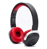 Bluetooth Headphones, PANICKY Wireless V4.1 NFC Stereo Sport Over-Ear Headphone Headset with Pedometer Earphone, Hands-Free Calling with Mic for iPhone Samsung PC All Bluetooth-Enabled Devices - Red