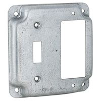 Hubbell-Raco 814C 1 Toggle and 1 GFCI 4-Inch Square Exposed Work Cover