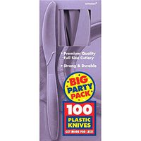 Amscan 43603.04 Plastic Knives, 8.1 x 3.5, Lavender