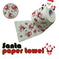 Christmas Roll Paper, Santa Claus Printing Decor Tissue,for Cafe Shop,Restaurant,Kitchen,Living Room,Bathing Room Christmas Supplies (Mulitcolor)