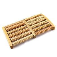 WE&ZHE Wooden Foot Massager Six Rows Of Roller Wood Massager Relieve Plantar Fasciitis, Heel, Foot Arch Pain - Stress Relief - Erfect Gift