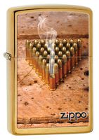 Zippo Bullets Lighter, Brushed Brass
