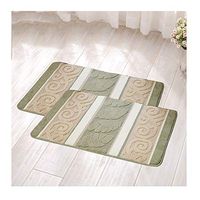 GHHZZQ Bathtub Mat Non-Slip Wear Resistant Absorbent Superfine Fiber Bathroom Rugs Foot Pad, 11 Colors, 0.5 cm Thick, 2 Pieces (Color : D, Size : 60x90cm)