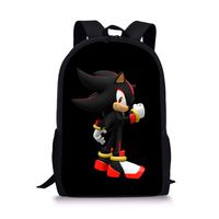 Sonic Pattern Backpack, Lightweight Multi-Function College School laptop Bookbag 17 Inches
