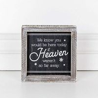 6" X 6" X 1.5" Wood Framed Sign (We Know You Would Be.), Black/White/Gray – 75258