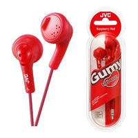 UKDapper JVC HAF160 Red Gumy Bass Boost Stereo Headphones for iPod, iPhone, MP3 and Smartphone