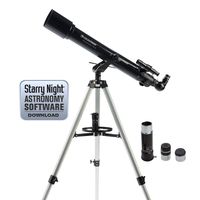 Celestron - PowerSeeker 70AZ Telescope - Manual Alt-Azimuth Telescope for Beginners - Compact and Portable - BONUS Astronomy Software Package - 70mm Aperture