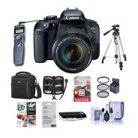 Canon EOS Rebel T7i DSLR with EF-S 18-135mm f/3.5-5.6 is STM Lens - Bundle with Camera Case, 64GB SDHC Card, Tripod, Remote Shutter Trigger, 67mm Filter Kit, Cleaning Kit, Software Package and More