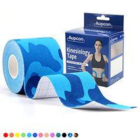AUPCON Sports Kinesiology Tape Hypoallergenic Breathable Waterproof - Uncut Muscle Tape Therapy Recovery Support for Knee Shoulder Ankle Elbow Shin Neck Splints FDA Approved Latex Free (Blue CAMO)