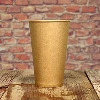 16 oz Paper Coffee Cups - Kraft Hot Drink Disposable Cups - Hot Cup Factory - 100 Count