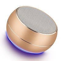 Portable Bluetooth Speakers-Lenrue Mini Wireless Outdoor Rechargeable Speakers with LED,Built-in-Mic,Handsfree Call,AUX Line,TF Card,HD Stereo Sound and Bass for iPhone Ipad Android Phone (Gold)