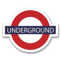 2 x 15cm- 150mm London Underground Vinyl SELF ADHESIVE STICKER Decal Laptop Travel Luggage Car iPad Sign Fun #6403