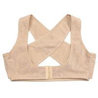 Back Support Posture Corrector Chest Brace Up for Women Posture Corrector Shapewear Tops Breast Support Bra Top X Strap Bras (Color : Nude, Size : L)