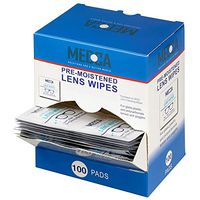 Premoistened Lens and Glass Cleaning Wipes - Portable Travel Cleaner for Glasses, Camera, Cell Phone, Smartphone, and Tablet - Disposable, Quick Drying, Streak Free - Individually Wrapped, Pack of 100