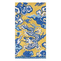 Caspari Imperial Silk Paper Guest Towel Napkins in Gold, Four Packs of 15