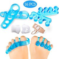 16 PCS Toe Separators Toe Spacers Toe Spreaders Stretchers and Cushioned Toe Bandages for Men Women Overlapping Crooked Toes Hammer Toes