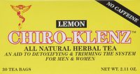 Chiro-klenz Tea Lemon | Detox, Cleansing Tea | Supports Weightloss | Relieves Constipation | All Natural, Caffiene Free 30 Teabags