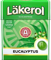 4 Boxes x 25g of Läkerol Eucalyptus - Original - Swedish - Sugar Free - Stevia - Pastilles - Lozenges - Drops - Dragees - Candies - Sweets