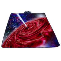 Lazapa Picnic Blanket Waterproof, Multipurpose Carpet Mysterious Black Hole Print Sandproof Anti Sand Beach Mat Folding Outdoor Travel Camping Blanket Festival Hiking Grass Mat