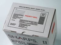 Sharps Disposal By Mail, 1/4 Gal., Hinged
