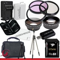 Canon T4i Accessory Saver Kit (58mm Wide Angle Lens + 58mm 2X Telephoto Lens + 58mm 3 Piece Filter Kit + 32GB SDHC Memory + Extended Life Battery + Ac/Dc Charger + USB Card Reader + Deluxe Camera Case