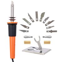 Afantti Electric Hot Knife Professional Heat Plastic Cutter Tool with | 10 Blades |for Cutting Carving Foam Styrofoam EVA Rubber Stamps Vinyl Fabric Paracord Crafts