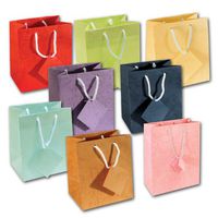 New 10 Pcs Assorted Colors Tote Jewelry Gift Bags (Lg.)