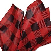 Buffalo Plaid Tissue Paper Lumberjack red and Black Sheets Gift Wrapping Tissue Sheets Christmas Parties Large 20” x 30” Pack of 24