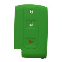 3 Buttons Green Silicone Remote Smart Key Cover Holder Key Case Jacket Protector fit for 2004-2009 TOYOTA Prius