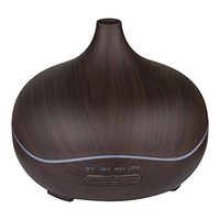 Wood Grain Cool Mist Humidifier for Office Home Bedroom Living Room Study Yoga Spa, Essential Oil Diffuser 300ml Aromatherapy Diffuser Mini Ultrasonic Aroma Diffuser (Deep Wood Grain)