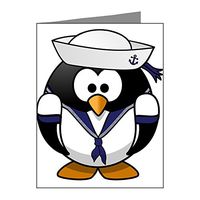 Note Cards (20 Pack) Little Round Penguin - Navy Sailor