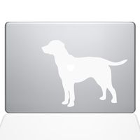 The Decal Guru I Love My Labrador Retriever Decal Vinyl Sticker, 15" MacBook Pro (2016 & Newer Models), White (1473-MAC-15X-W)